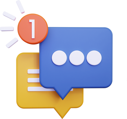 3D Message Notification Illustration