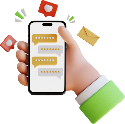 3D Phone with short messages